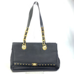 Versace Black Gold Nylon Shoulder Bag Tote Bag (Pre-Owned)