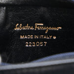 Salvatore Ferragamo Black Navy Leather Pouch (Pre-Owned)