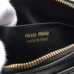 Miu Miu Matelasse Black Leather Fanny Pack Sling Bag (Pre-Owned)