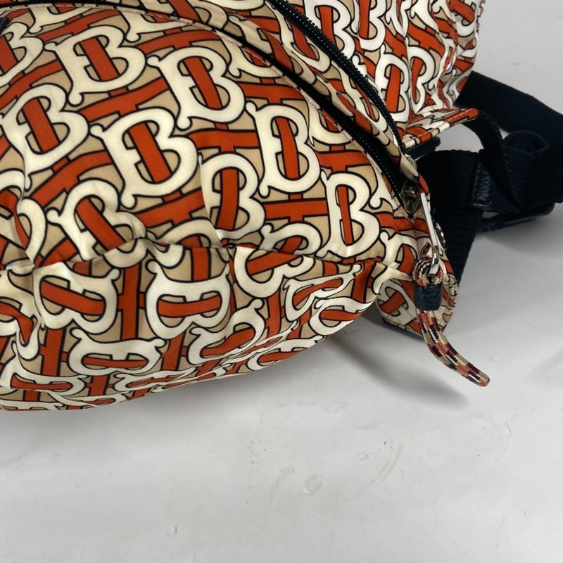 Burberry Orange White Nylon Fanny Pack Sling Bag (Pre-Owned)