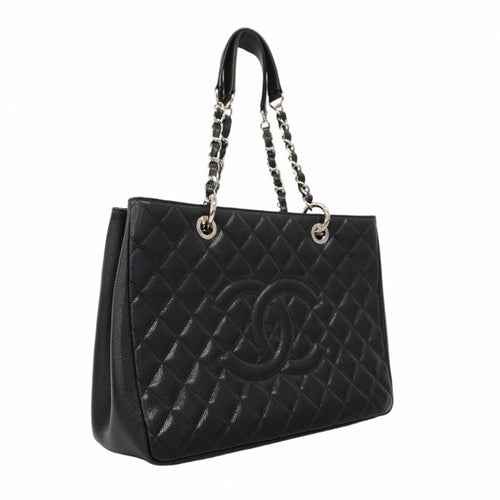 Chanel Black Caviar Leather Tote Bag (Pre-Owned)