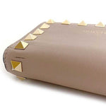 Valentino Garavani Pink Beige Leather Wallet (Bi-Fold) (Pre-Owned)