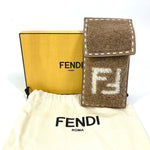 Fendi Beige Fur Leather Pouch (Pre-Owned)