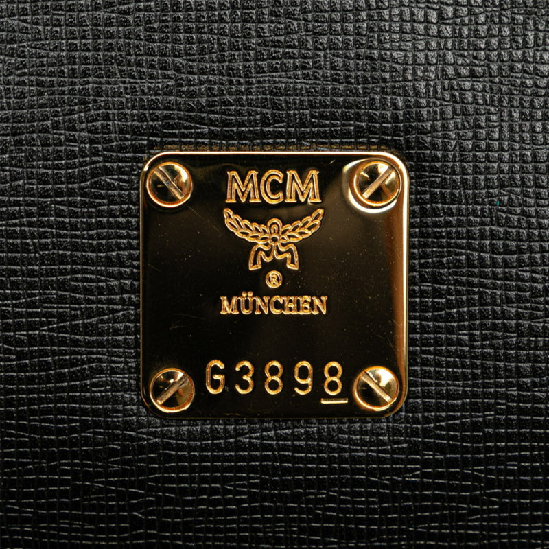 Mcm Black Gold Leather Handbag (Pre-Owned)