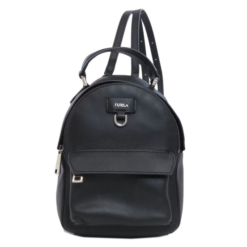 Furla Black Leather Backpack (Pre-Owned)