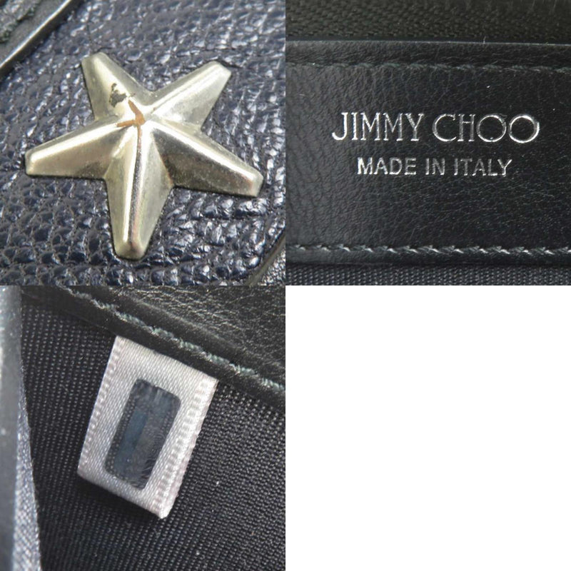 Jimmy Choo Black Leather Long Wallet (Bi-Fold) (Pre-Owned)