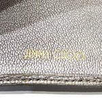 Jimmy Choo Gray Silver Leather Wallet (Tri-Fold) (Pre-Owned)