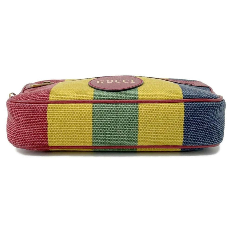 Gucci Multi-Color Canvas Leather Fanny Pack Sling Bag (Pre-Owned)