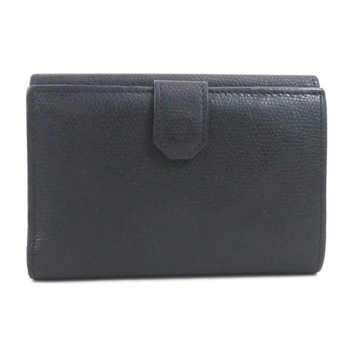 Valextra Black Leather Wallet (Bi-Fold) (Pre-Owned)