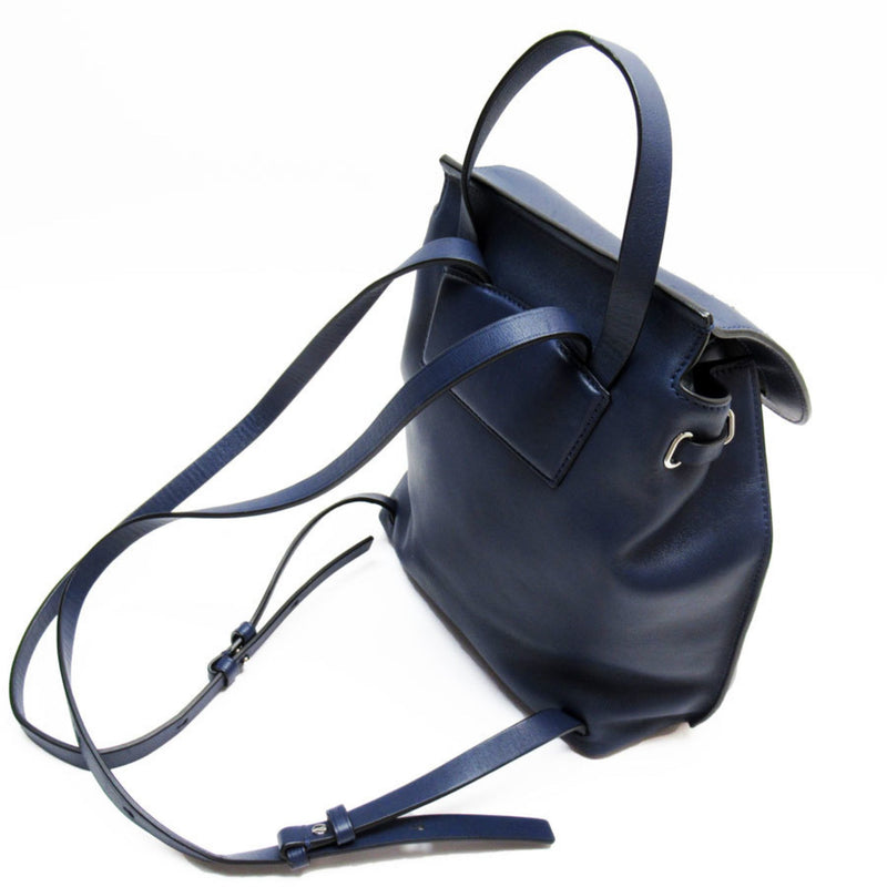 Marc Jacobs Blue Navy Leather Backpack (Pre-Owned)