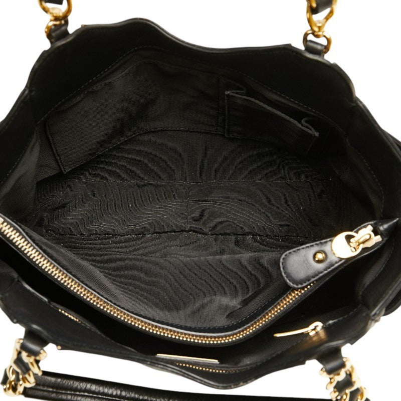 Salvatore Ferragamo Black Leather Handbag (Pre-Owned)