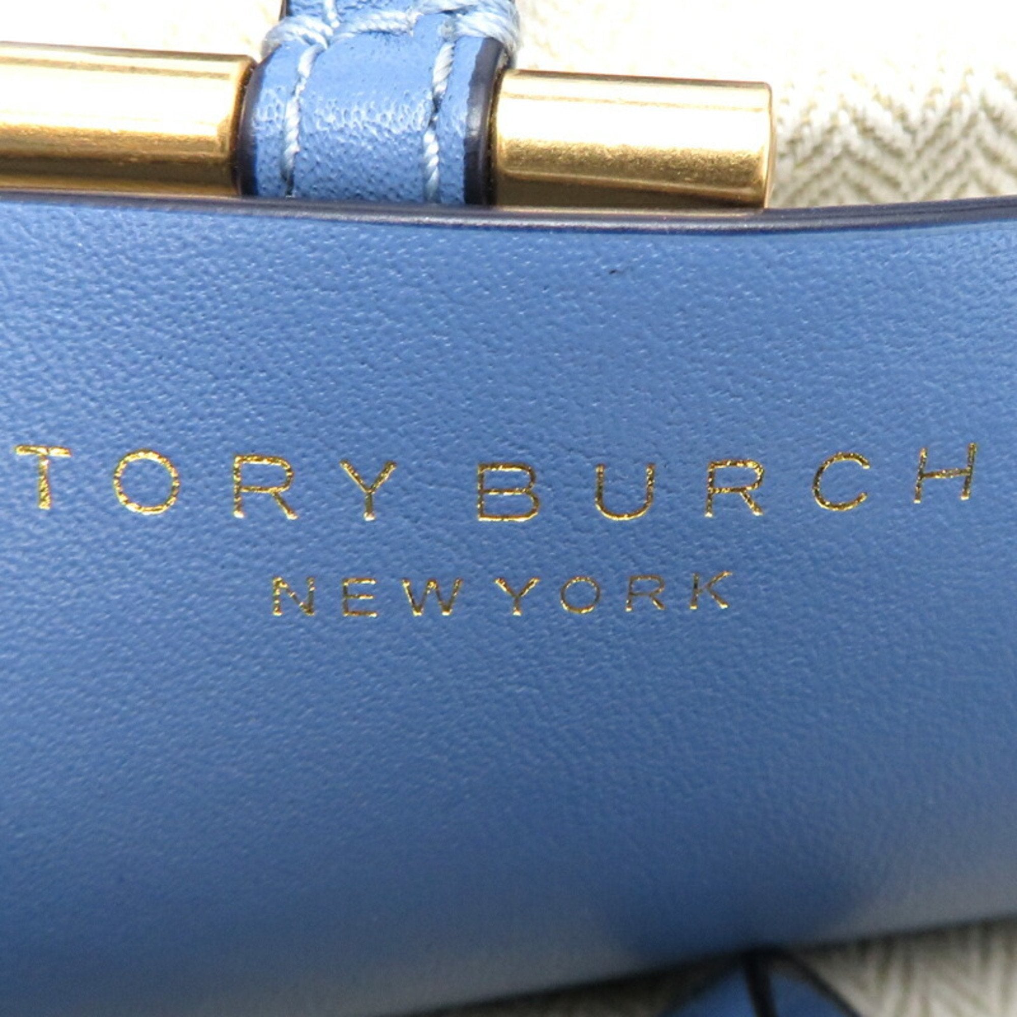 Tory Burch Blue Leather Handbag (Pre-Owned)