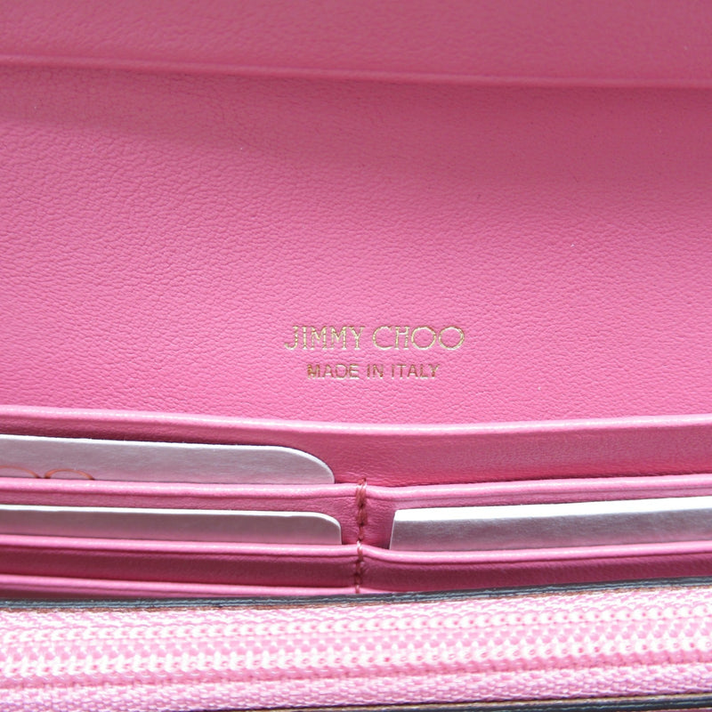 Jimmy Choo Pink Leather Long Wallet (Bi-Fold) (Pre-Owned)