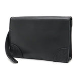 Bottega Veneta Black Leather Clutch Bag (Pre-Owned)