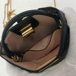 Fendi Peekaboo Black Leather Shoulder Bag (Pre-Owned)