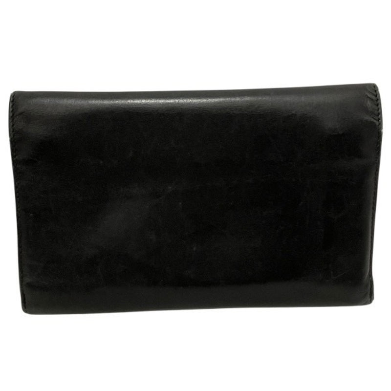 Salvatore Ferragamo Black Leather Long Wallet (Bi-Fold) (Pre-Owned)