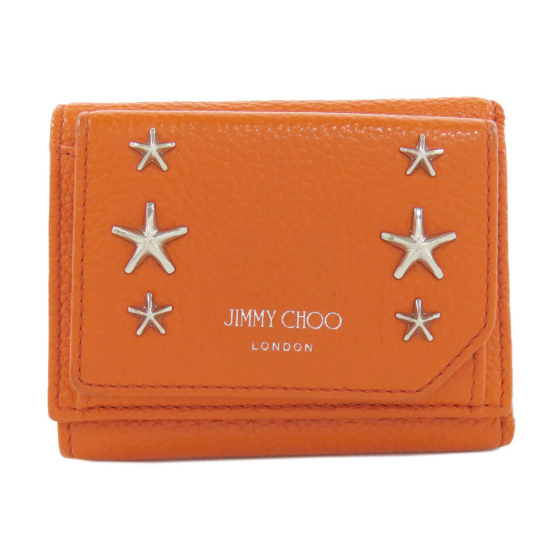 Jimmy Choo Orange Leather Wallet (Bi-Fold) (Pre-Owned)