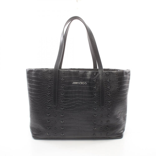 Jimmy Choo Black Leather Tote Bag (Pre-Owned)