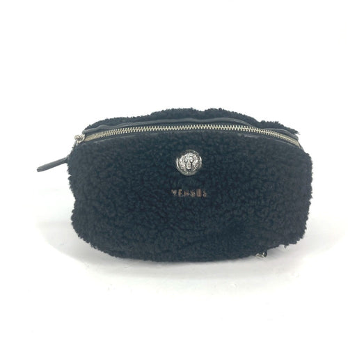 Unspecified Black Leather Fur Sling Bag (Pre-Owned)