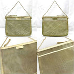 Anteprima Beige Gold Wire Handbag Pouch (Pre-Owned)