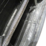 Jimmy Choo Black Leather Metal Long Wallet (Bi-Fold) (Pre-Owned)