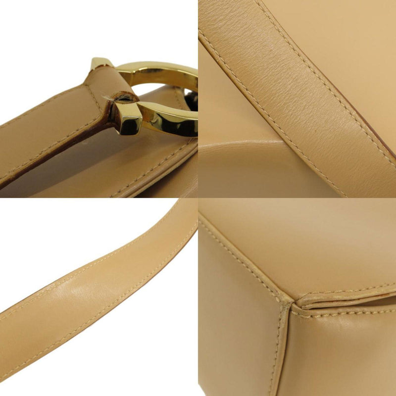 Salvatore Ferragamo Beige Leather Shoulder Bag (Pre-Owned)