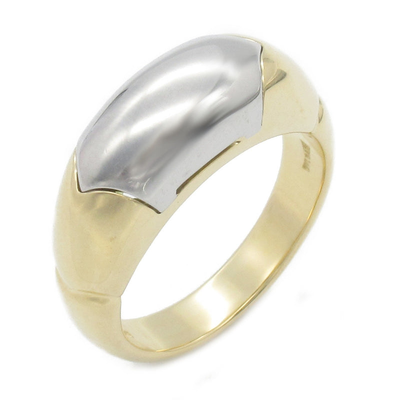 Bvlgari Gold Silver Stainless Steel Yellow Gold (18K) Band Ring (Pre-Owned)