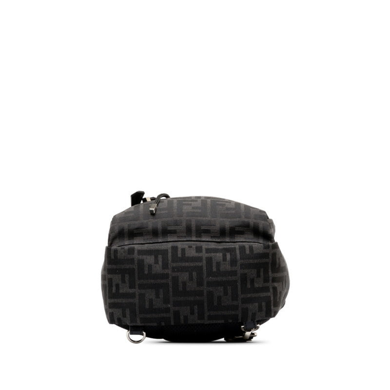 Fendi Black Canvas Leather Sling Bag (Pre-Owned)