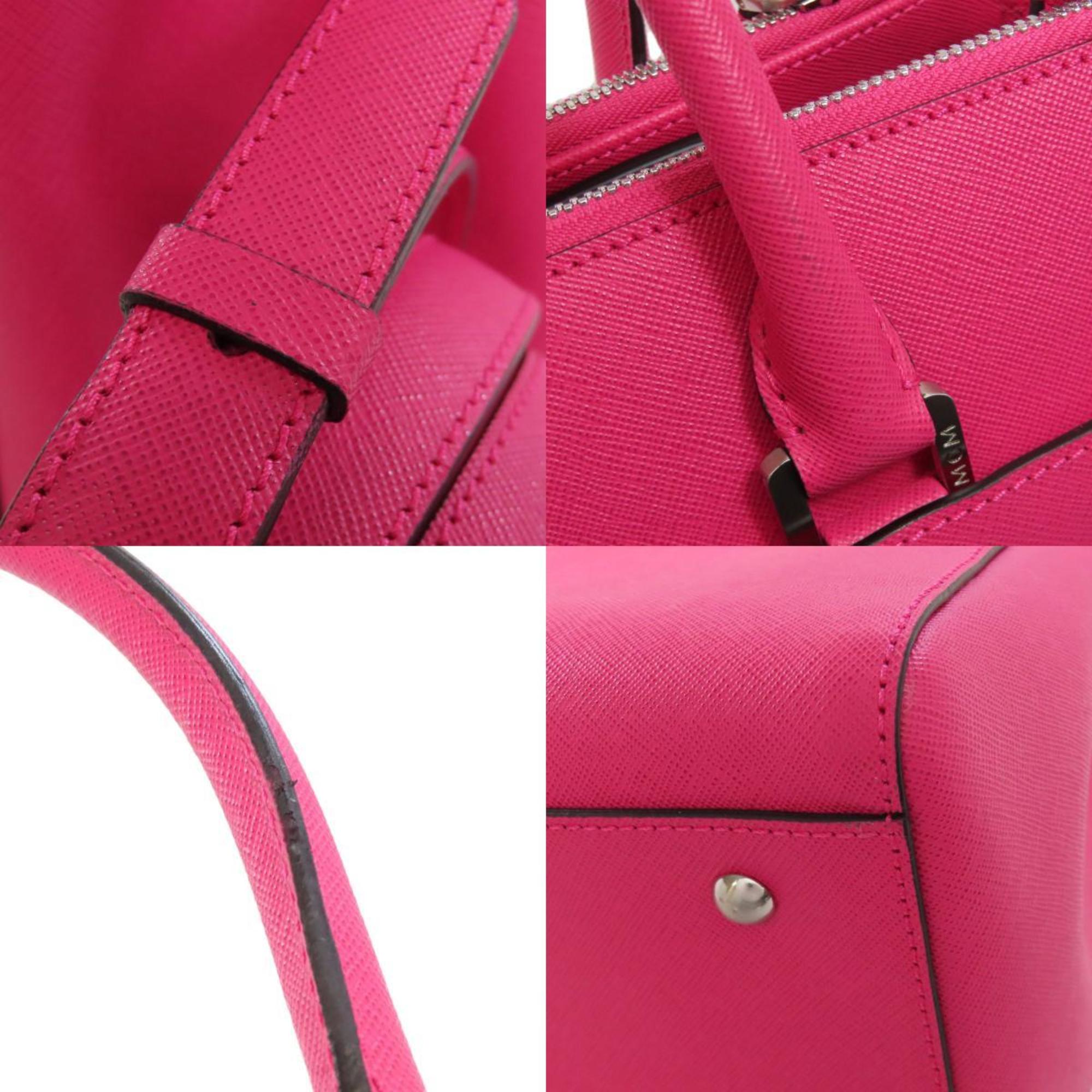 Mcm Pink Leather Tote Bag (Pre-Owned)