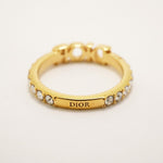 Christian Dior Gold Gold Plating Band Ring (Pre-Owned)