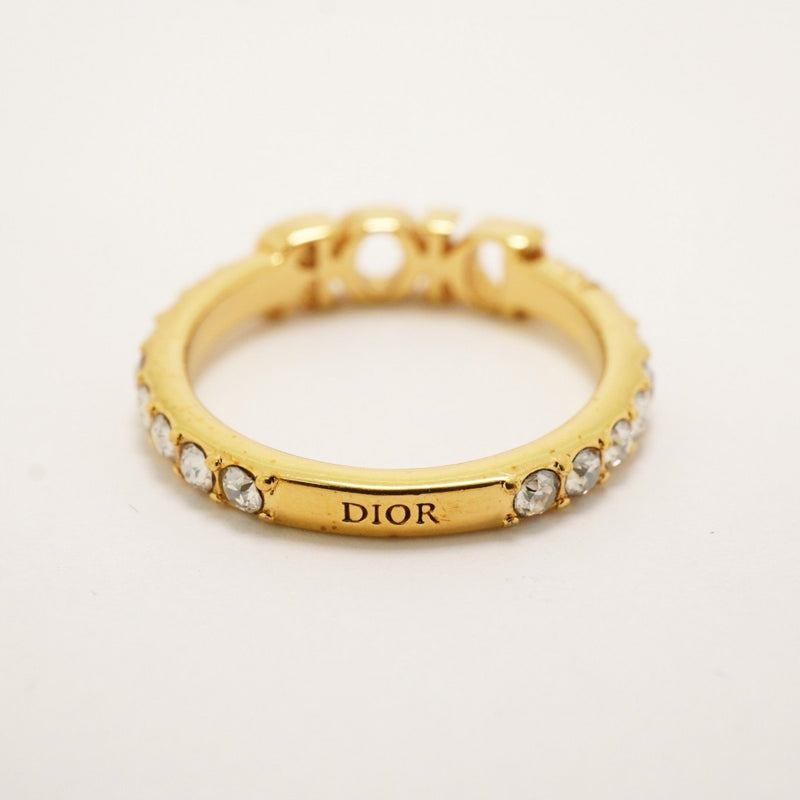 Christian Dior Gold Gold Plating Band Ring (Pre-Owned)