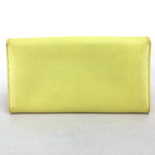 Bvlgari Yellow Leather Long Wallet (Bi-Fold) (Pre-Owned)