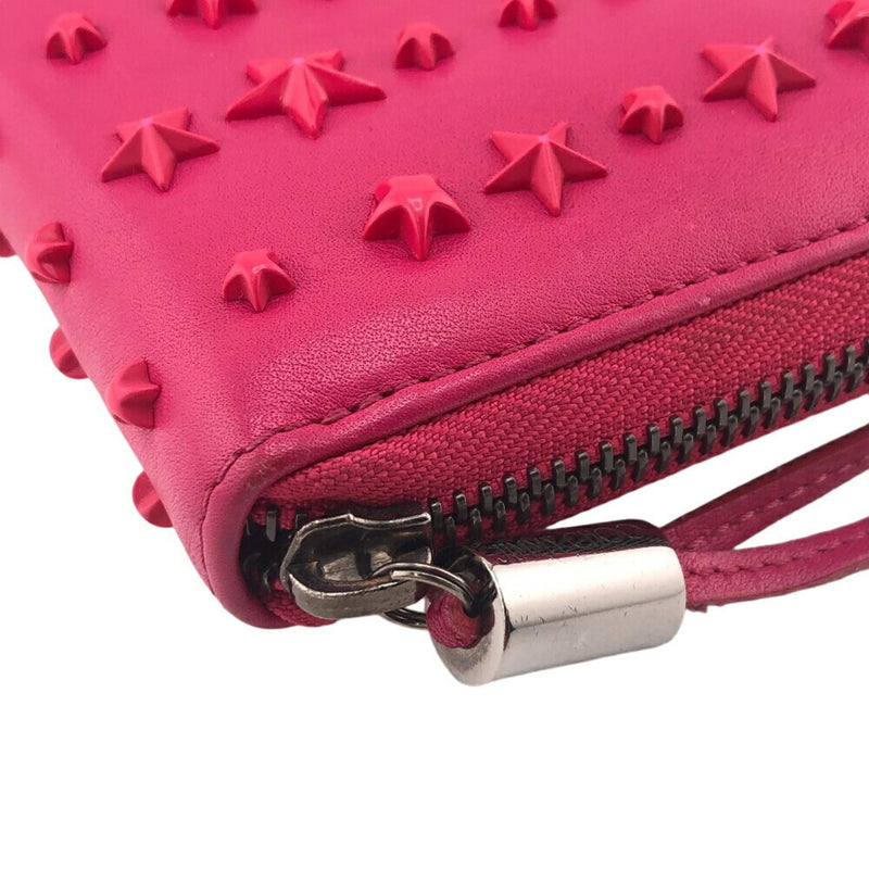 Jimmy Choo Pink Leather Long Wallet (Bi-Fold) (Pre-Owned)