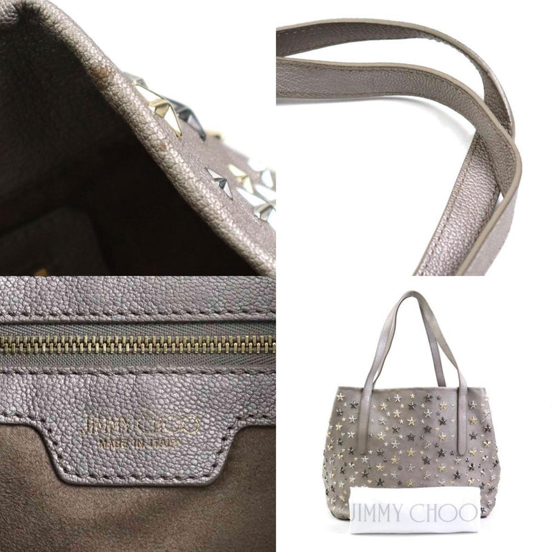 Jimmy Choo Gray Leather Shoulder Bag (Pre-Owned)