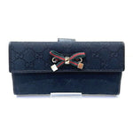 Gucci Black Gg Canvas Long Wallet (Bi-Fold) (Pre-Owned)