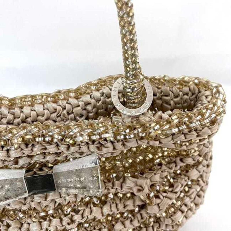 Anteprima Gold Pvc Wire Nylon Handbag (Pre-Owned)