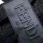 Fendi Black Canvas Leather Shoulder Bag (Pre-Owned)