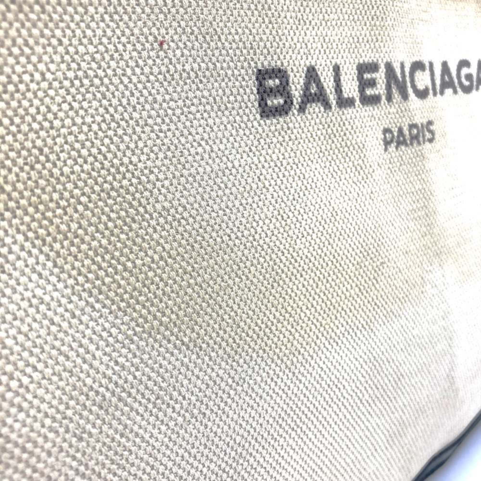 Balenciaga Beige Canvas Leather Pochette Shoulder Bag (Pre-Owned)