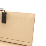 Bvlgari Beige Leather Long Wallet (Bi-Fold) (Pre-Owned)