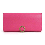 Bvlgari Pink Leather Long Wallet (Bi-Fold) (Pre-Owned)