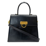 Salvatore Ferragamo Black Leather Handbag (Pre-Owned)