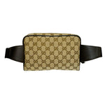 Gucci Beige Brown Canvas Leather Fanny Pack (Pre-Owned)