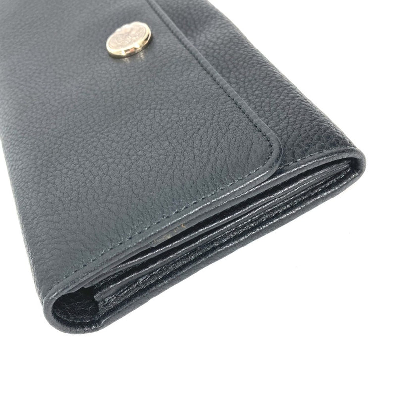 Bvlgari Black Leather Long Wallet (Bi-Fold) (Pre-Owned)