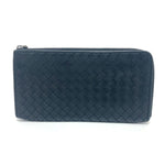 Bottega Veneta Black Leather Long Wallet (Bi-Fold) (Pre-Owned)