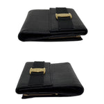 Salvatore Ferragamo Black Leather Wallet (Tri-Fold) (Pre-Owned)