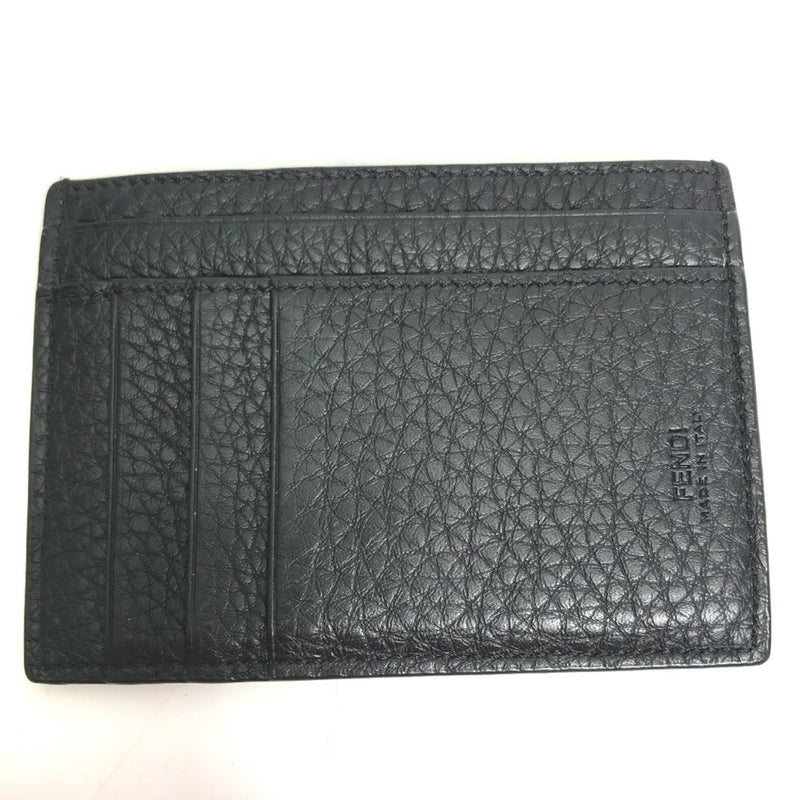 Fendi Black Leather Coin Purse/Coin Case (Pre-Owned)