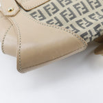 Fendi Beige Canvas Shoulder Bag (Pre-Owned)