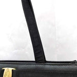 Salvatore Ferragamo Black Leather Tote Bag (Pre-Owned)