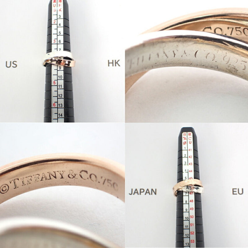 Tiffany Pink Gold Silver Pink Gold (18K) Sterling Silver 925 Band Ring (Pre-Owned)