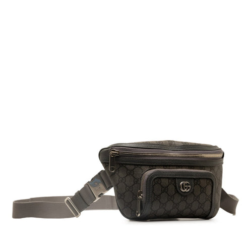 Gucci Gg Marmont Gray Gg Supreme Fanny Pack (Pre-Owned)